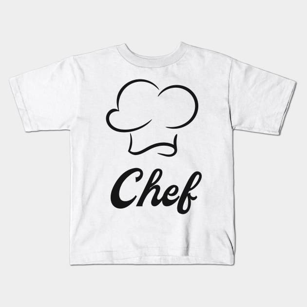 Cook Chef Hat Cooking Kitchen Kids T-Shirt by Foxxy Merch